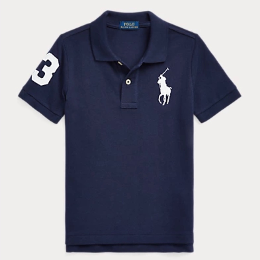 🆕 Polo Ralph Lauren Men’s Big Pony Custom Slim Fit Mesh Polo. Navy, 2XL *NWT*